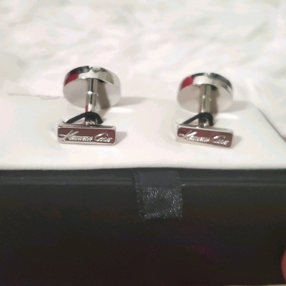 Kenneth Cole Granite & Sterling silver cuff links - Picture 3 of 7